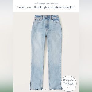 Abercrombie 90s high rise straight curve love jean